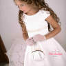 Платье "Изабелла" + ободок + сумочка + перчатки арт. LS309 молочное  