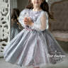 Платье праздничное "Линда" арт.0301 серебристо-розовый